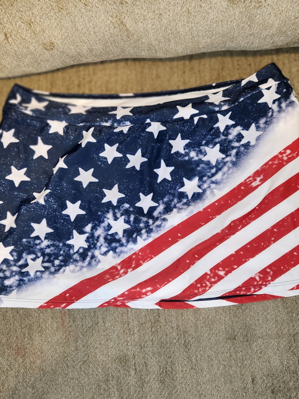 Patriotic Stars & Stripes Swim Skirt - Red, White & Blue